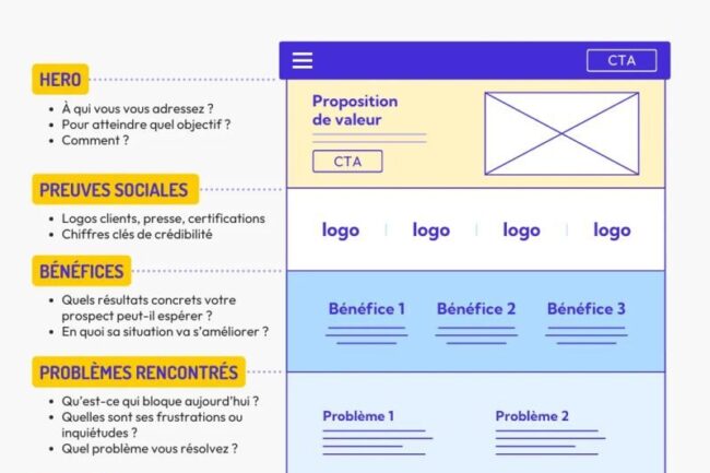 template landing page efficace
