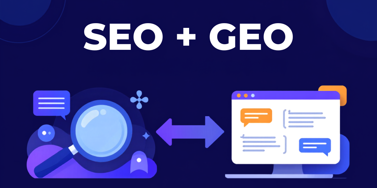Illustration SEO + GEO : la complémentarité entre référencement classique et optimisation pour les moteurs génératifs